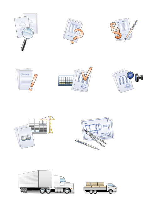 Иконки и пиктограммы для сайта компании ТСЗ.